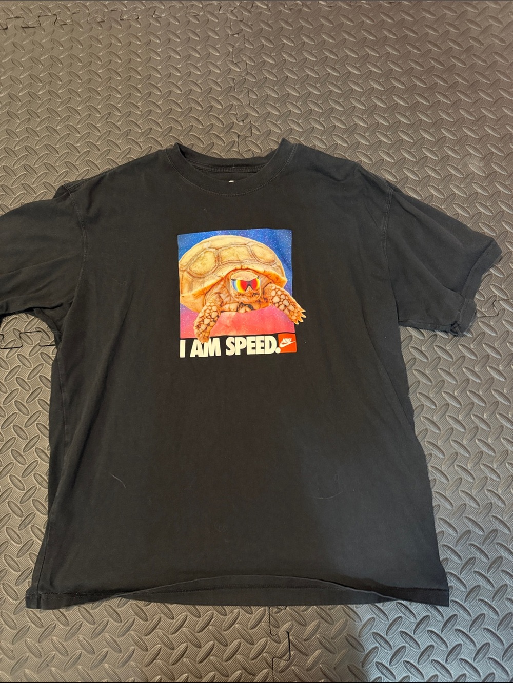 Nike Black Graphic 'I AM SPEED' Turtle Tee